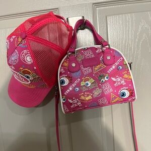 Von Dutch mini crossbody bag and hat